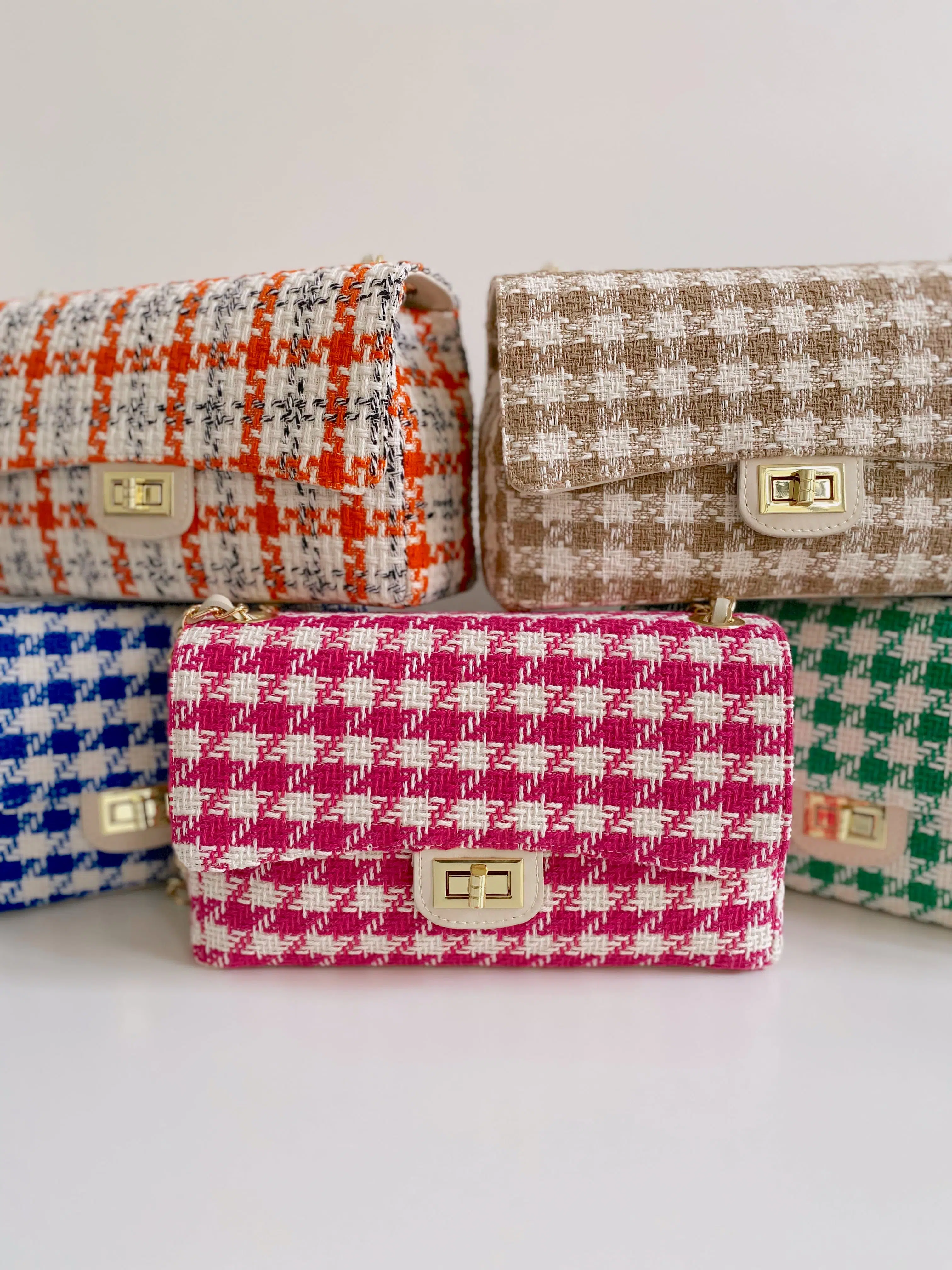 Sac Coco pied-de-poule fuchsia – Image 9