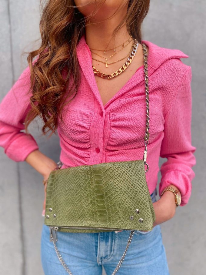 Sac pochette Ziggy rock kaki