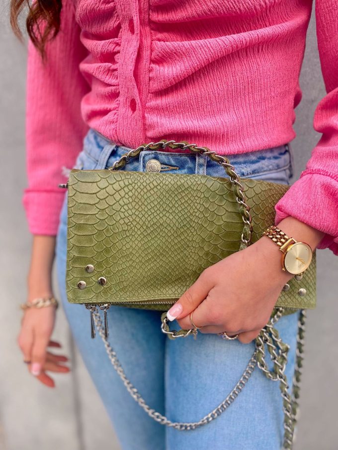 Sac pochette Ziggy rock kaki – Image 5