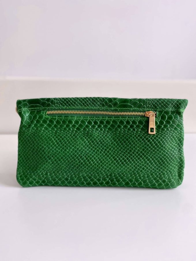 Pochette Ziggy rock vert chaîne dorée – Image 2