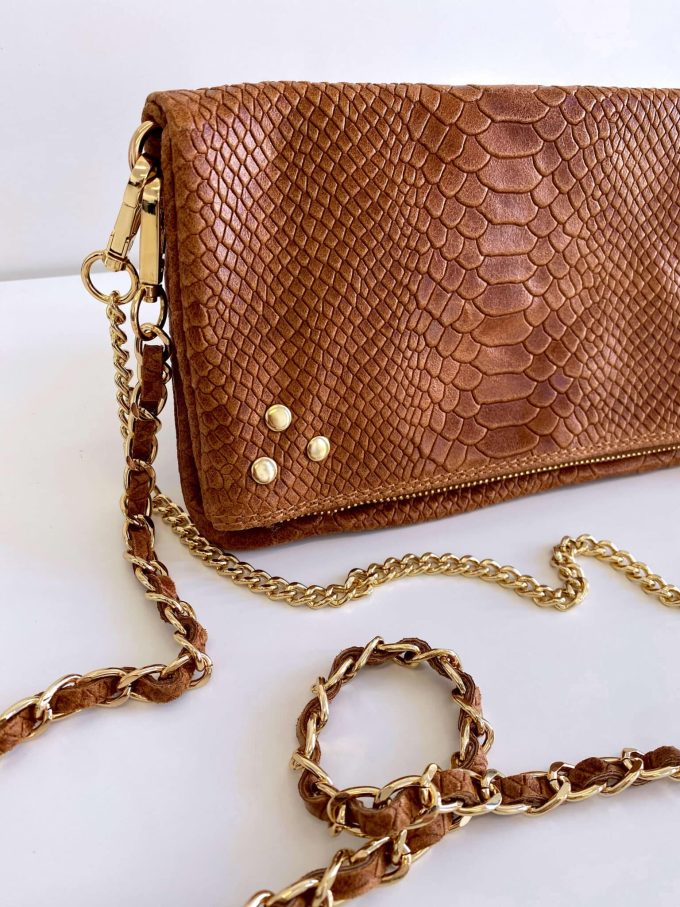 Pochette Ziggy rock camel chaîne dorée – Image 5