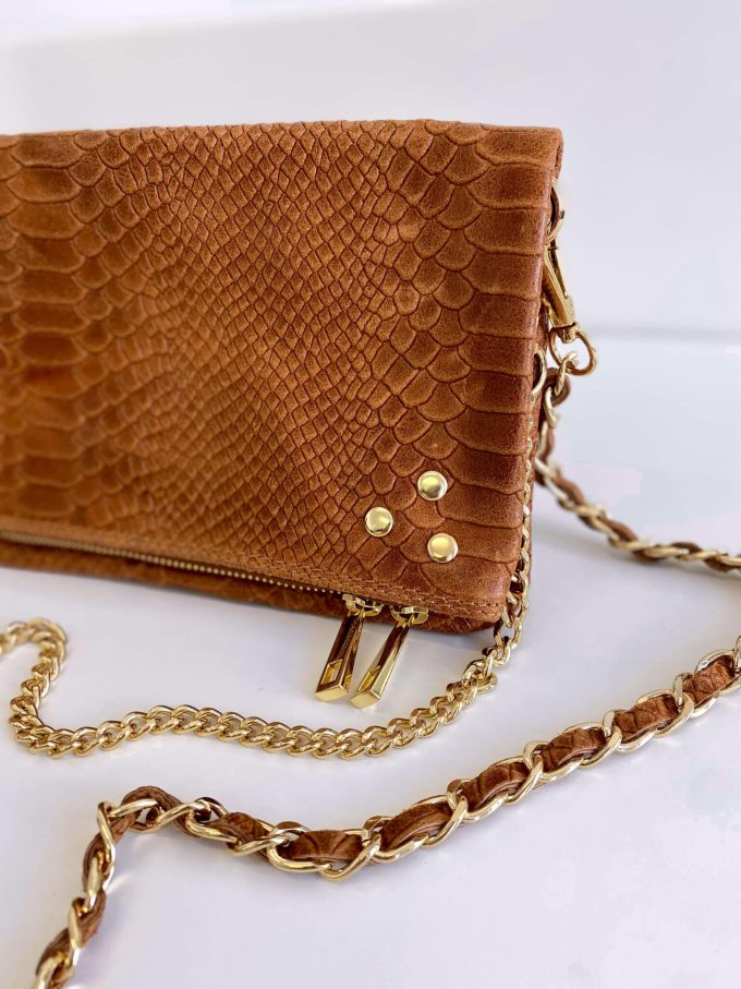 Pochette Ziggy rock camel chaîne dorée – Image 4