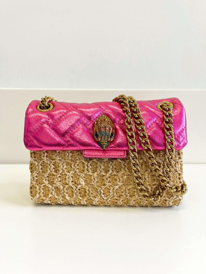 SAC KURT GEIGER - Mini Kensington Raffia Fuchsia – Image 2