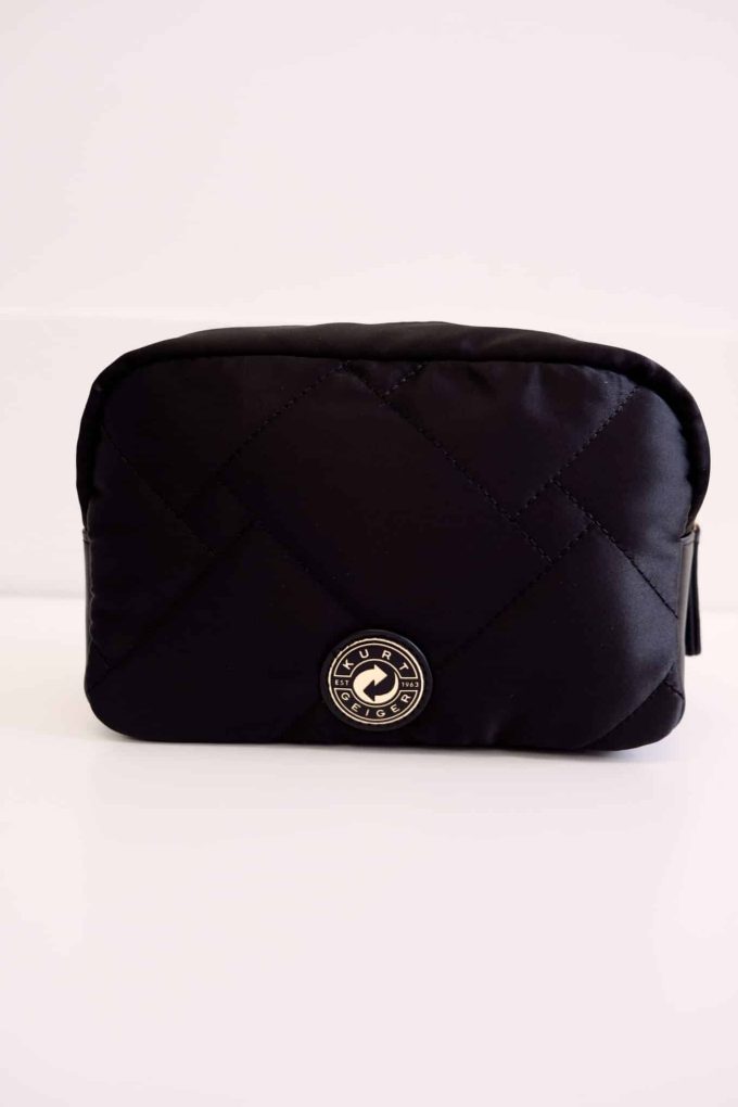 KURT GEIGER COSMETIC POUCH - Black Nylon – Image 3