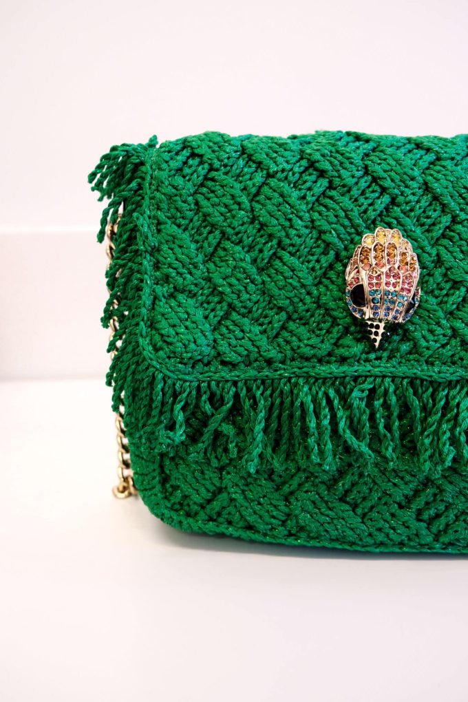 SAC KURT GEIGER - Crochet Fringe Kensington vert – Image 2