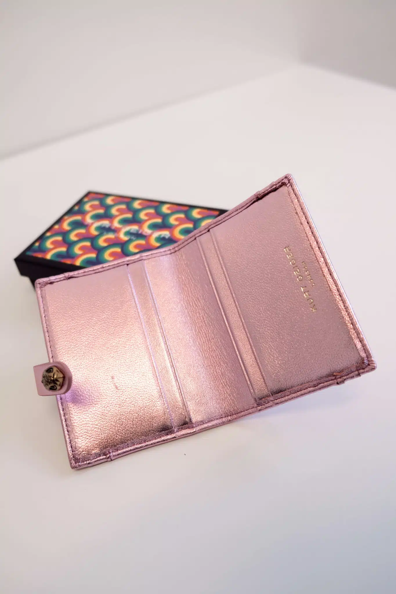 PORTE CARTE KURT GEIGER - Métallisé rose pale – Image 4