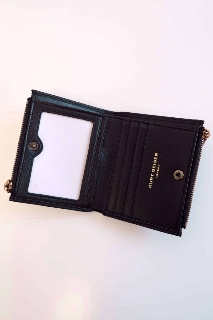 PORTE FEUILLE KURT GEIGER - Matelassé noir – Image 3