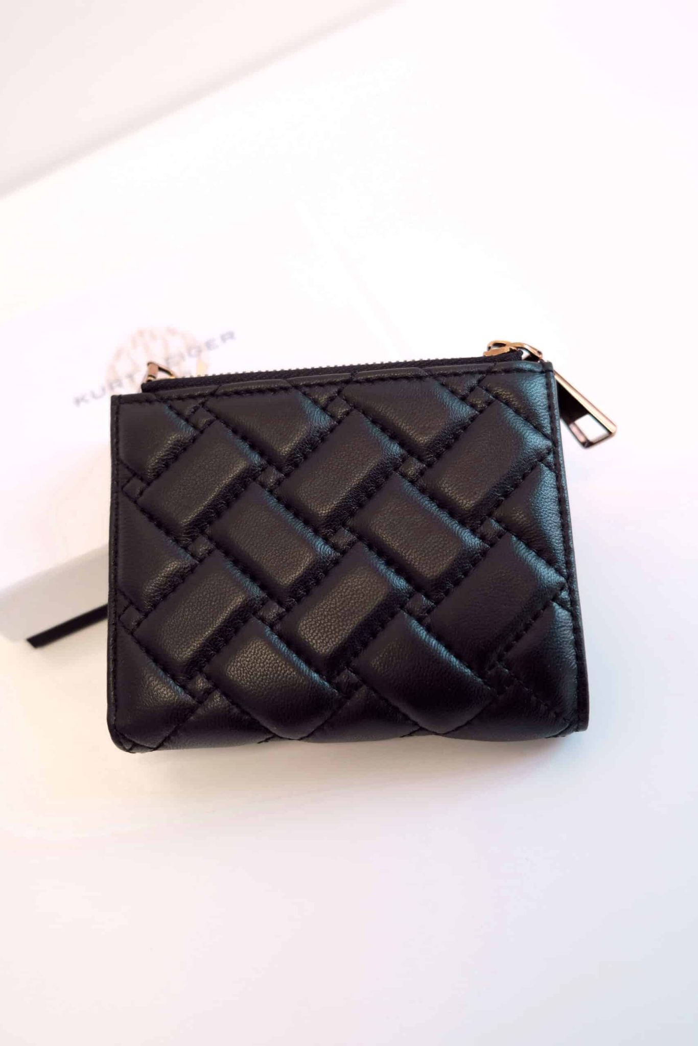 PORTE FEUILLE KURT GEIGER - Matelassé noir – Image 2