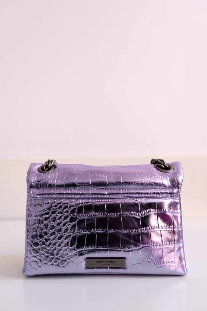 Sac Kurt Geiger - Croc Mini Kensington Bag Lila – Image 4