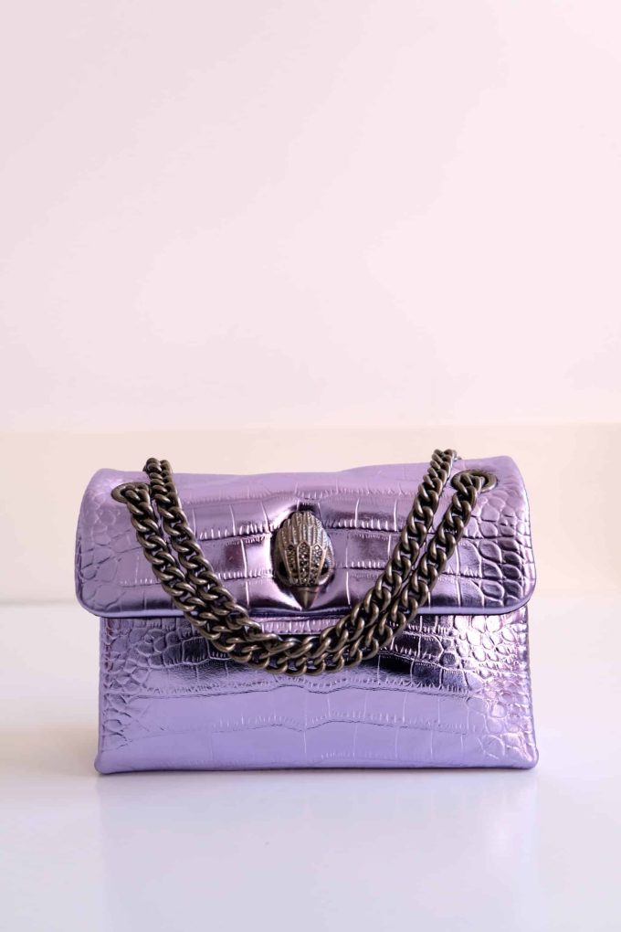 Sac Kurt Geiger - Croc Mini Kensington Bag Lila – Image 5