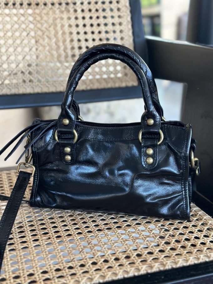 Mini Sac Gaga cuir noir – Image 5