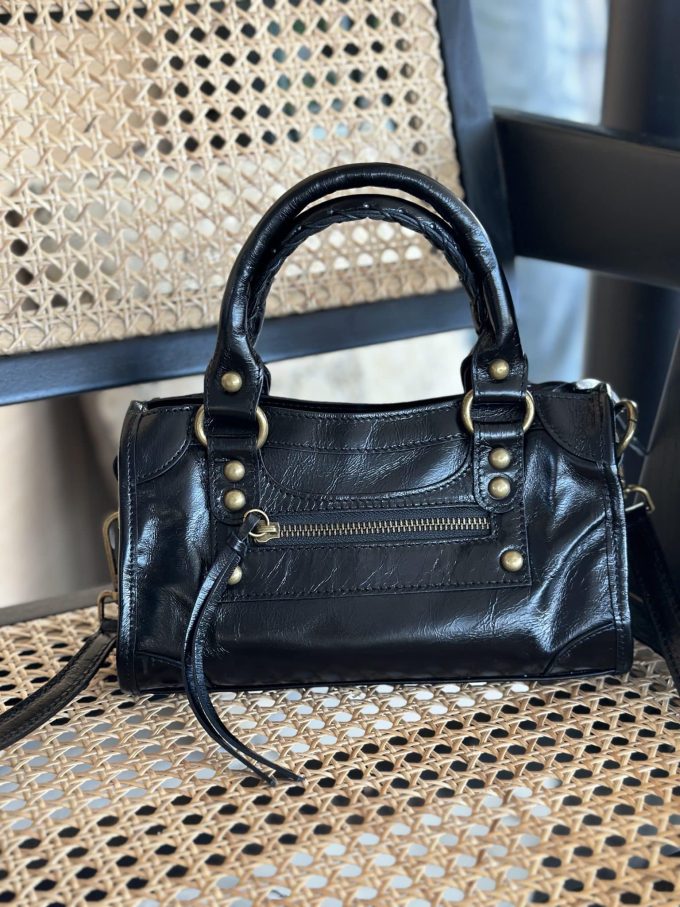 Mini Sac Gaga cuir noir